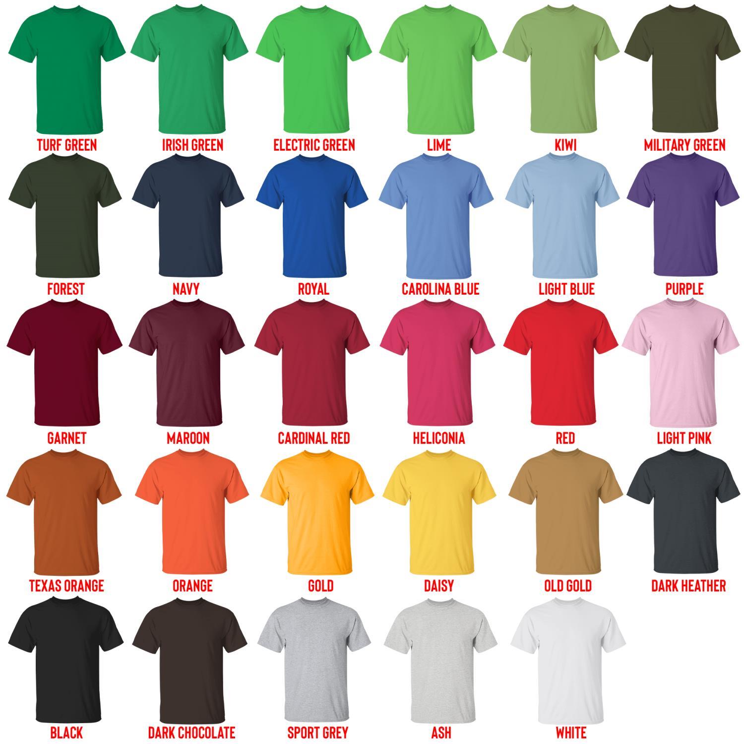 t shirt color chart - Laufey Merch